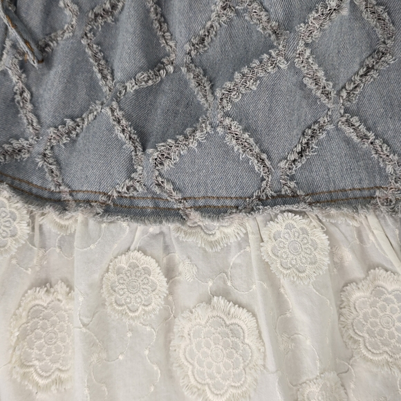 POL Clothing Long Sleeve A-Line Zip Up Hoodie Woven Top Jacket Women’s Size M - Picture 8 of 10